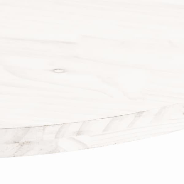 vidaXL bordplade 70x35x2,5 cm oval massivt fyrretræ hvid