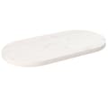 Miniatyrbillede 1 af 7: vidaXL bordplade 70x35x2,5 cm oval massivt fyrretræ hvid