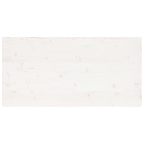 vidaXL Bordplate hvit 100x60x2,5 cm heltre furu rektangulær