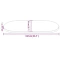 Miniatyrbilde 7 av 7: vidaXL Bordplate 110x55x2,5 cm heltre furu oval