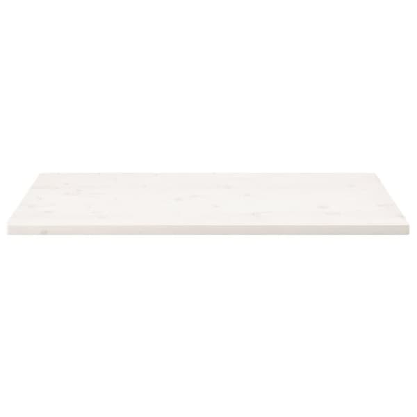 vidaXL bordplade 100x60x2,5 cm rektangulær massivt fyrretræ hvid