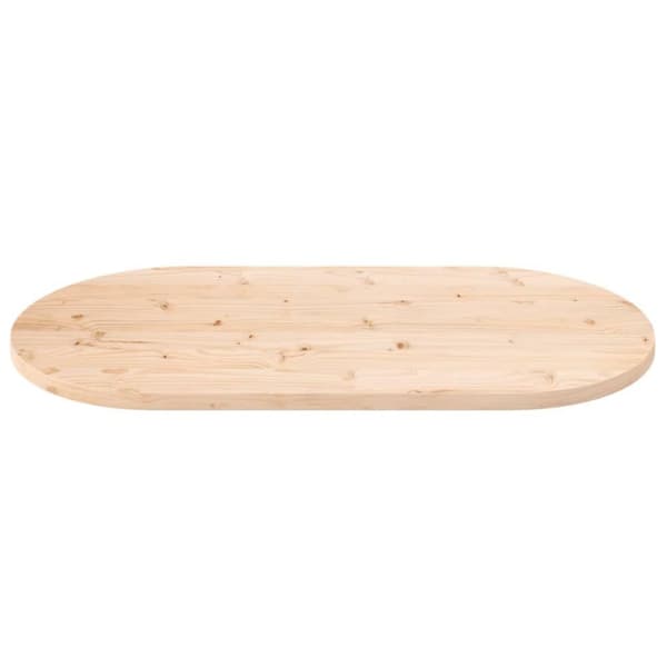 vidaXL Pöytälevy 110x55x2,5 cm täysi mänty ovaali