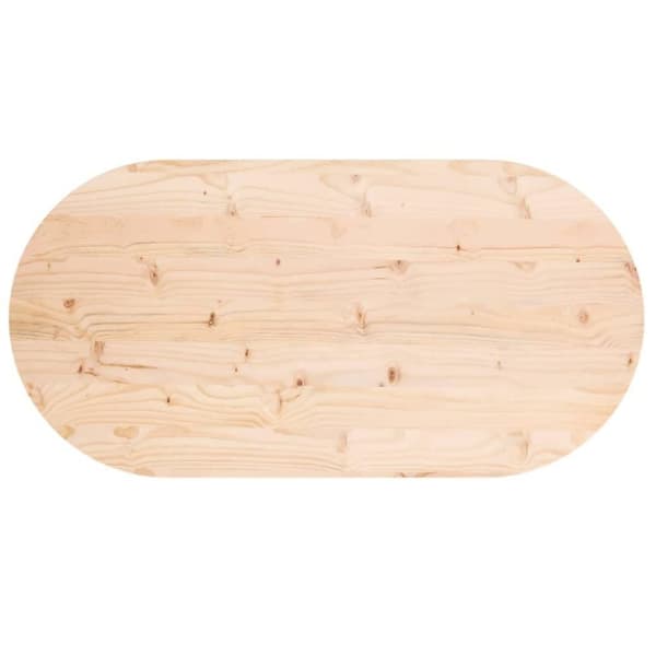 vidaXL Pöytälevy 110x55x2,5 cm täysi mänty ovaali