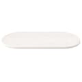 Miniatyrbilde 3 av 7: vidaXL Bordplate hvit 110x55x2,5 cm heltre furu oval
