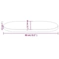 Miniatyrbillede 7 af 7: vidaXL bordplade 80x40x2,5 cm oval massivt fyrretræ