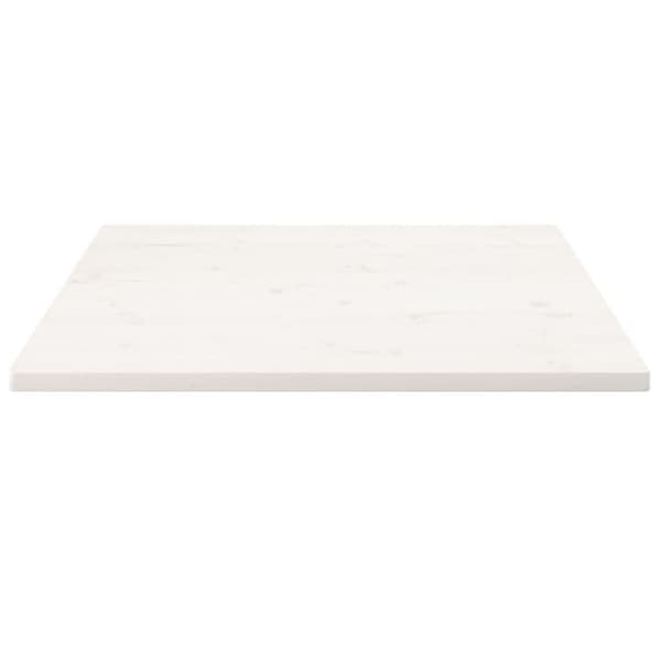 vidaXL Bordplate hvit 70x70x2,5 cm heltre furu rektangulær