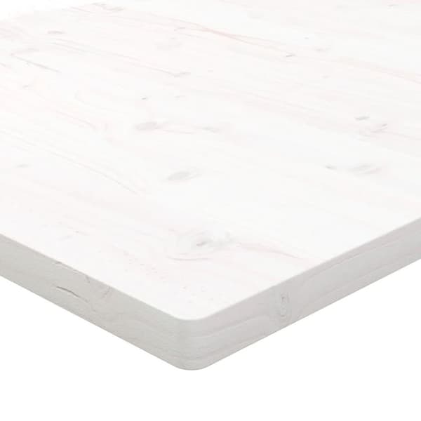 vidaXL Bordplate hvit 70x70x2,5 cm heltre furu rektangulær