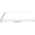 Miniatyrbilde 7 av 7: vidaXL Bordplate hvit 70x70x2,5 cm heltre furu rektangulær