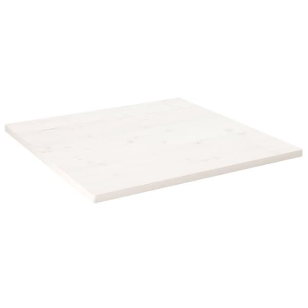 vidaXL Bordplate hvit 70x70x2,5 cm heltre furu rektangulær