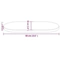 Miniatyrbillede 7 af 7: vidaXL bordplade 60x30x2,5 cm oval massivt fyrretræ
