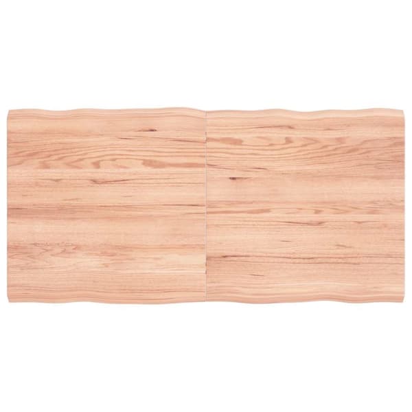 vidaXL Pöytälevy ruskea 120x60x(2-4)cm käsitelty täystammi elävä reuna