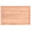 Miniatyrbillede 6 af 11: vidaXL bordplade 100x60x(2-4) cm naturlig kant behandlet træ lysebrun