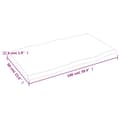Miniatyrbillede 10 af 11: vidaXL bordplade 100x60x(2-4) cm naturlig kant behandlet træ lysebrun