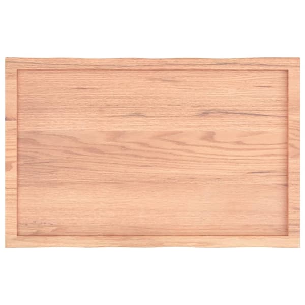 vidaXL Bordsskiva ljusbrun 100x60x(2-4) cm massivt trä levande kant