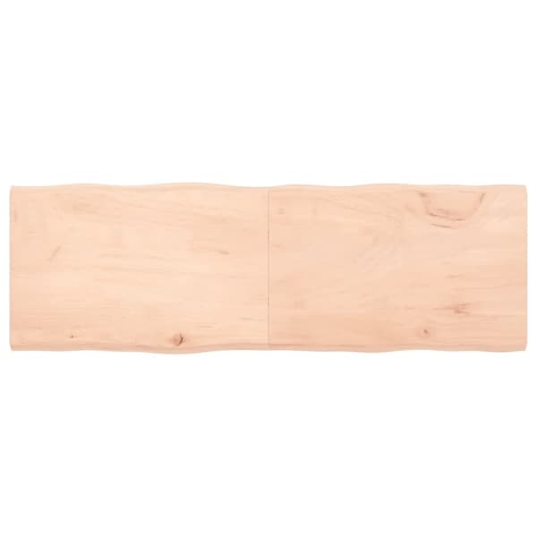 vidaXL Bordplate 180x60x(2-4) cm ubehandlet heltre eik naturlig kant