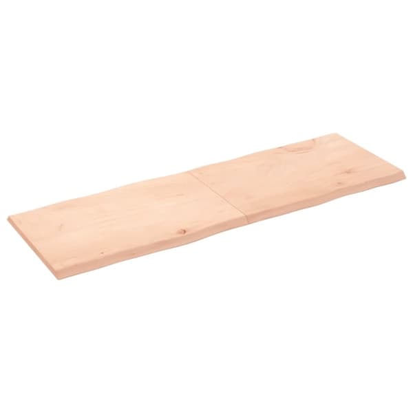 vidaXL Bordplate 180x60x(2-4) cm ubehandlet heltre eik naturlig kant