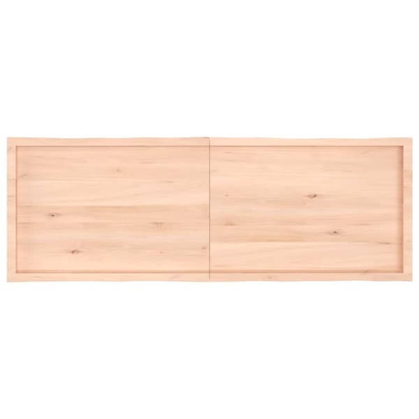 vidaXL Bordplate 180x60x(2-4) cm ubehandlet heltre eik naturlig kant