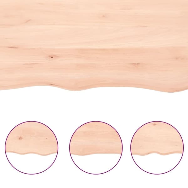 vidaXL Pöytälevy 180x60x(2-4) cm käsittelemätön täysi puu elävä reuna