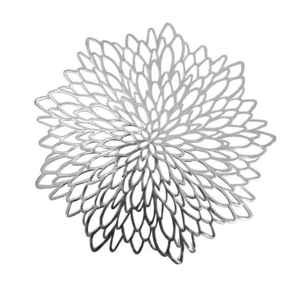 Bordsunderlägg FIORE D38cm, silver