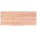 Miniatyrbilde 4 av 10: vidaXL Bordplate lysebrun 100x40x(2-4) cm behandlet heltre eik