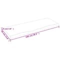Miniatyrbilde 9 av 10: vidaXL Bordplate lysebrun 100x40x(2-4) cm behandlet heltre eik