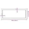 Miniatyrbilde 10 av 10: vidaXL Bordplate lysebrun 100x40x(2-4) cm behandlet heltre eik