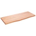 Miniatyrbilde 1 av 10: vidaXL Bordplate lysebrun 100x40x(2-4) cm behandlet heltre eik
