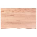 Miniatyrbilde 3 av 6: vidaXL Bordplate lysebrun 100x60x2 cm behandlet heltre eik
