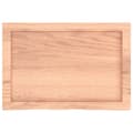 Miniatyrbilde 5 av 10: vidaXL Bordplate lysebrun 60x40x(2-4) cm behandlet heltre eik