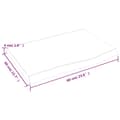 Miniatyrbilde 9 av 10: vidaXL Bordplate lysebrun 60x40x(2-4) cm behandlet heltre eik