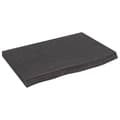 Miniatyrbilde 1 av 10: vidaXL Bordplate mørkebrun 60x40x(2-4) cm behandlet heltre eik