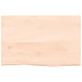 Miniatyrbilde 3 av 6: vidaXL Bordplate 60x40x2 cm ubehandlet heltre eik