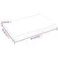 Miniatyrbilde 6 av 6: vidaXL Bordplate 60x40x2 cm ubehandlet heltre eik