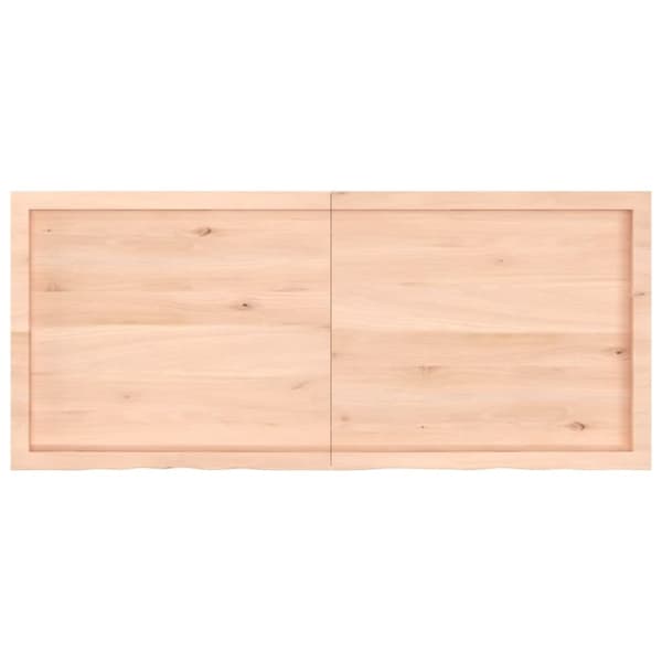 vidaXL bordplade 140x60x(2-6) cm ubehandlet massivt egetræ