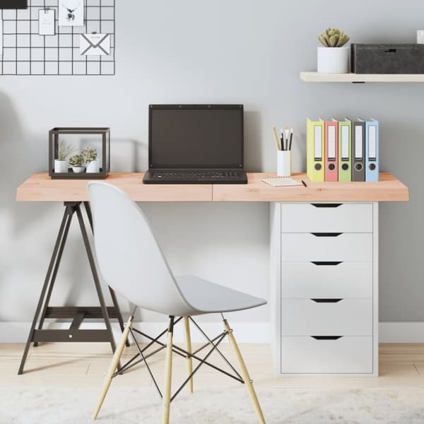 vidaXL bordplade 140x60x(2-6) cm ubehandlet massivt egetræ
