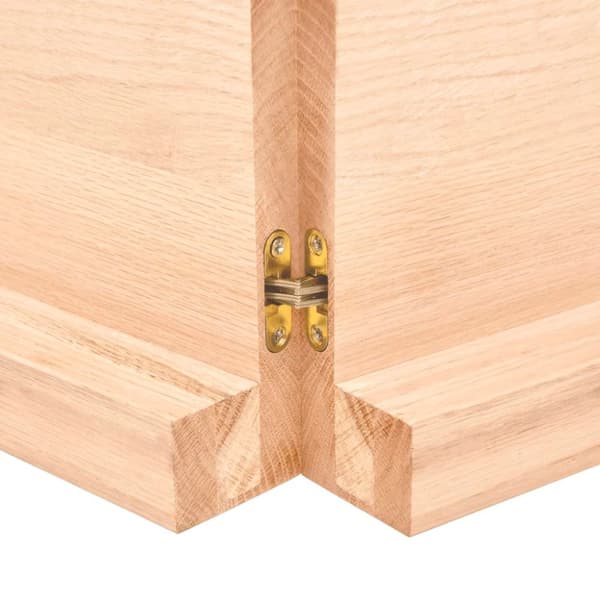 vidaXL Bordplate 140x60x(2-6) cm ubehandlet heltre eik