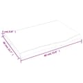 Miniatyrbillede 6 af 6: vidaXL bordplade 60x40x2 cm behandlet massivt eg lysebrun