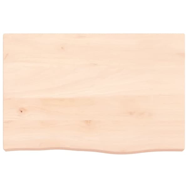 vidaXL Bordplate 60x40x(2-6) cm ubehandlet heltre eik