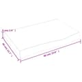 Miniatyrbillede 9 af 10: vidaXL bordplade 60x40x(2-6) cm ubehandlet massivt egetræ