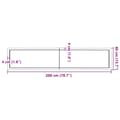 Miniatyrbilde 9 av 9: vidaXL Bordplate lysebrun 200x40x(2-4)cm behandlet heltre naturlig