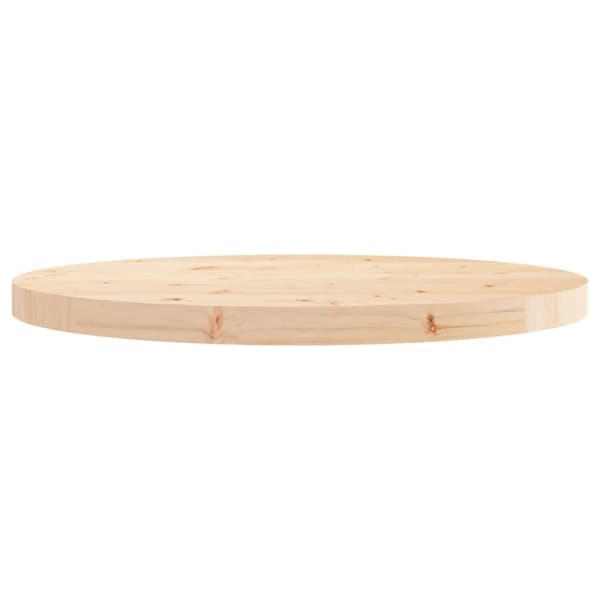 vidaXL Bordsskiva rund Ø60x3 cm massiv furu