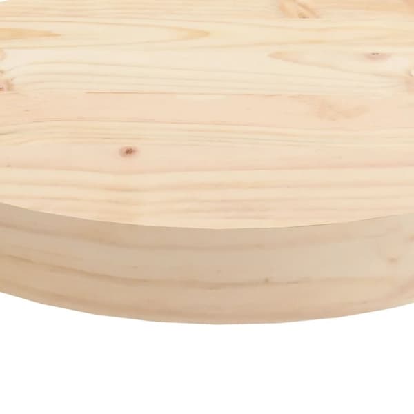 vidaXL Bordsskiva rund Ø60x3 cm massiv furu
