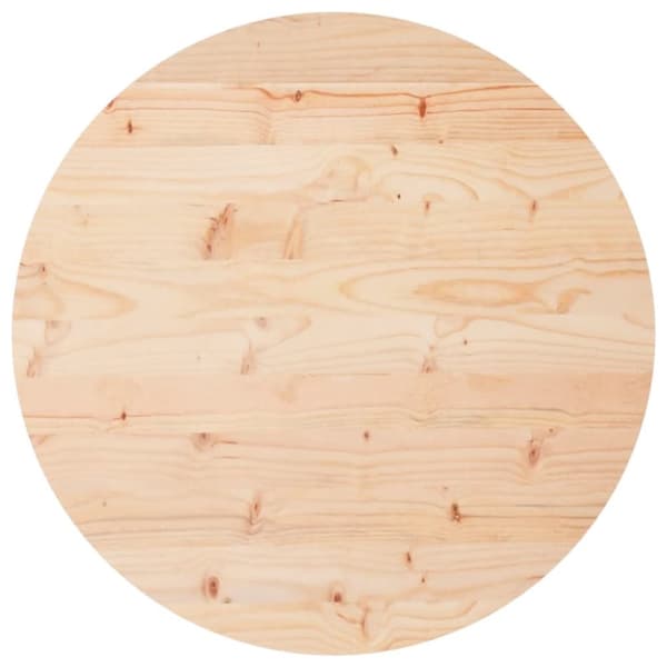 vidaXL Bordsskiva rund Ø60x3 cm massiv furu