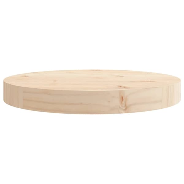 vidaXL bordplade Ø30x3 cm rund massivt fyrretræ