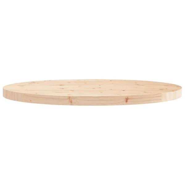 vidaXL bordplade Ø80x3 cm rundt massivt fyrretræ