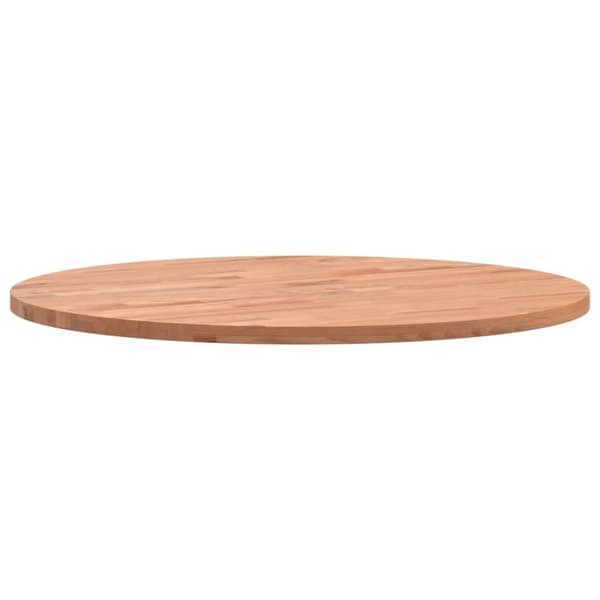 vidaXL Bordplate Ø50x1,5 cm rund heltre bøketre