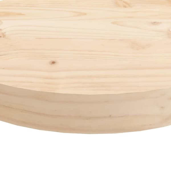 vidaXL Bordplate rund Ø90x3 cm heltre furu
