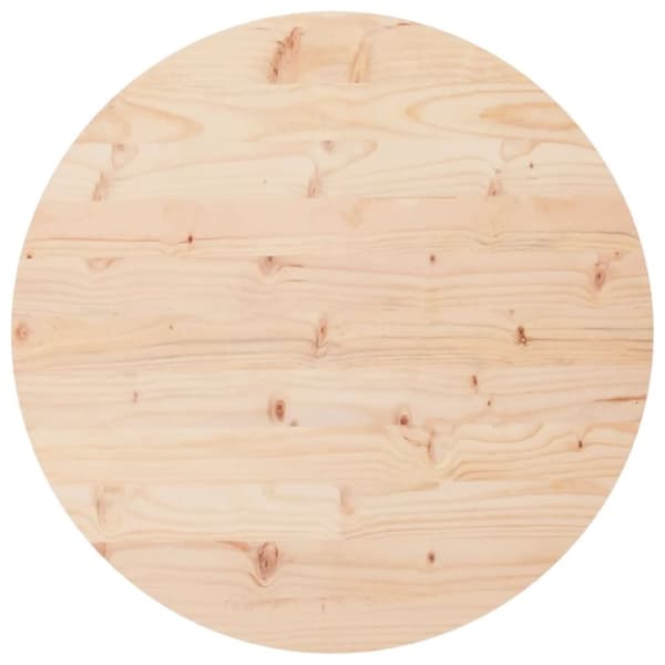 vidaXL Bordplate rund Ø90x3 cm heltre furu