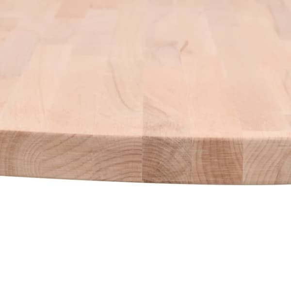 vidaXL Bordplate Ø70x1,5 cm rund heltre bøketre