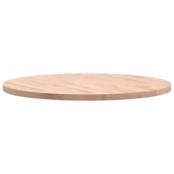 vidaXL Bordplate Ø70x2,5 cm rund heltre bøketre